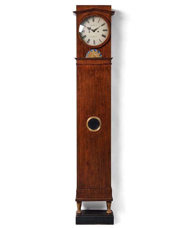 A Swedish Empire early 19th century longcase clock.