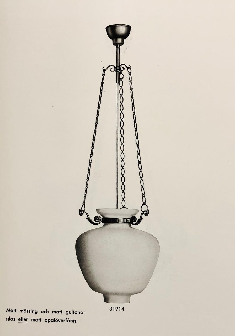 Bertil Brisborg, a ceiling lamp model "31914", Nordiska Kompaniet, 1940s-50s.