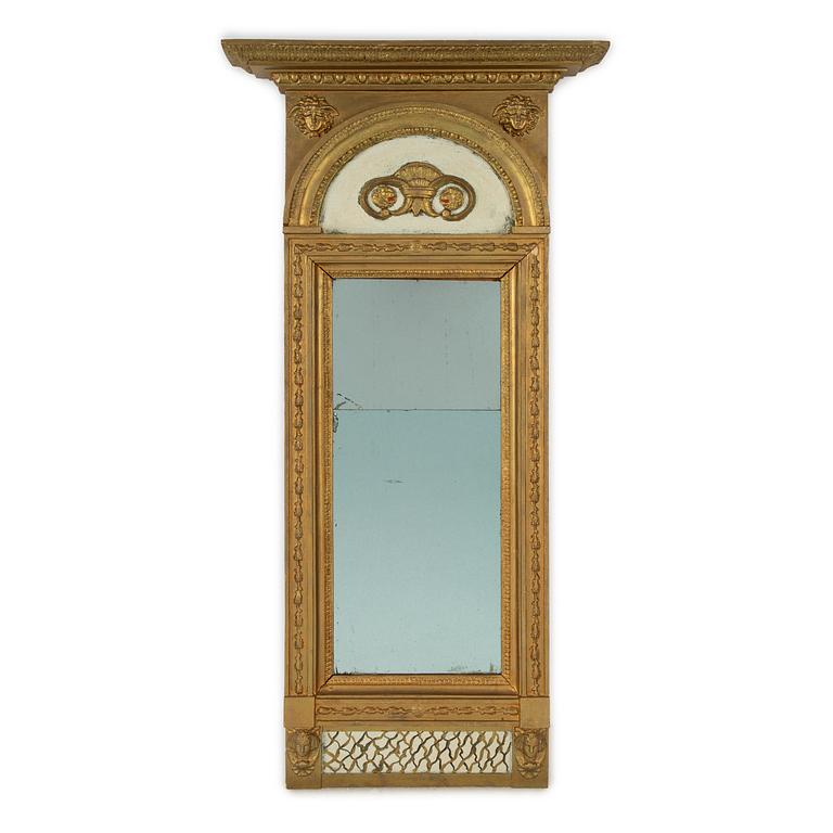 A Swedish Empire Mirror by Erik Gustaf Silfvernagel (b. 1795-d. 1829), Hudiksvall's Hallmark.