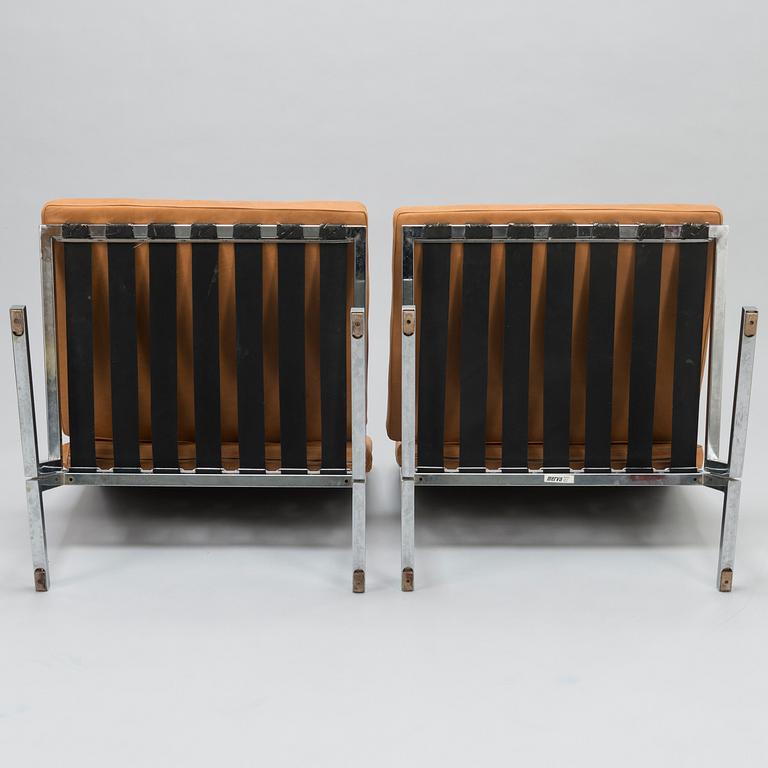 TOIVO KORHONEN and ESKO PAJAMIES, A pair of 1960s easy chairs, model TU-640, 'Seta Palatuoli', for Merva, Finland.