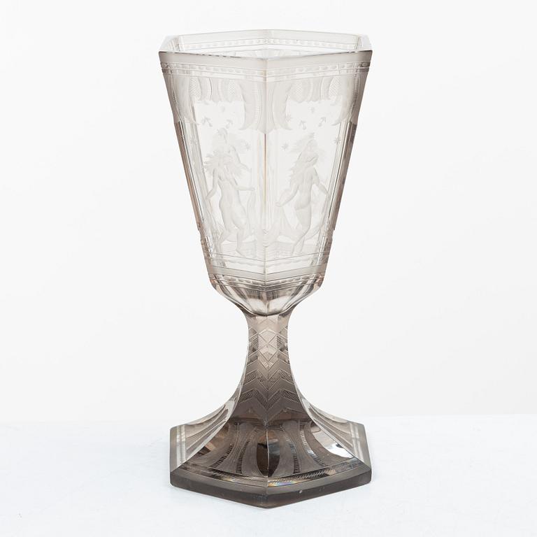Simon Gate, Vase, "Six Graces", Orrefors, 1925.