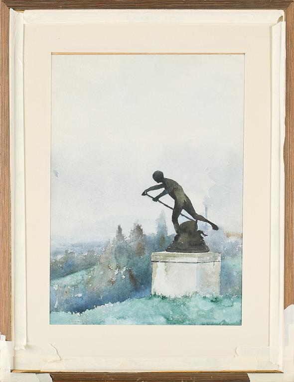 CHARLOTTA WILHELMINA LEWENHAUPT, akvarell, osignerad, intyg a tergo.