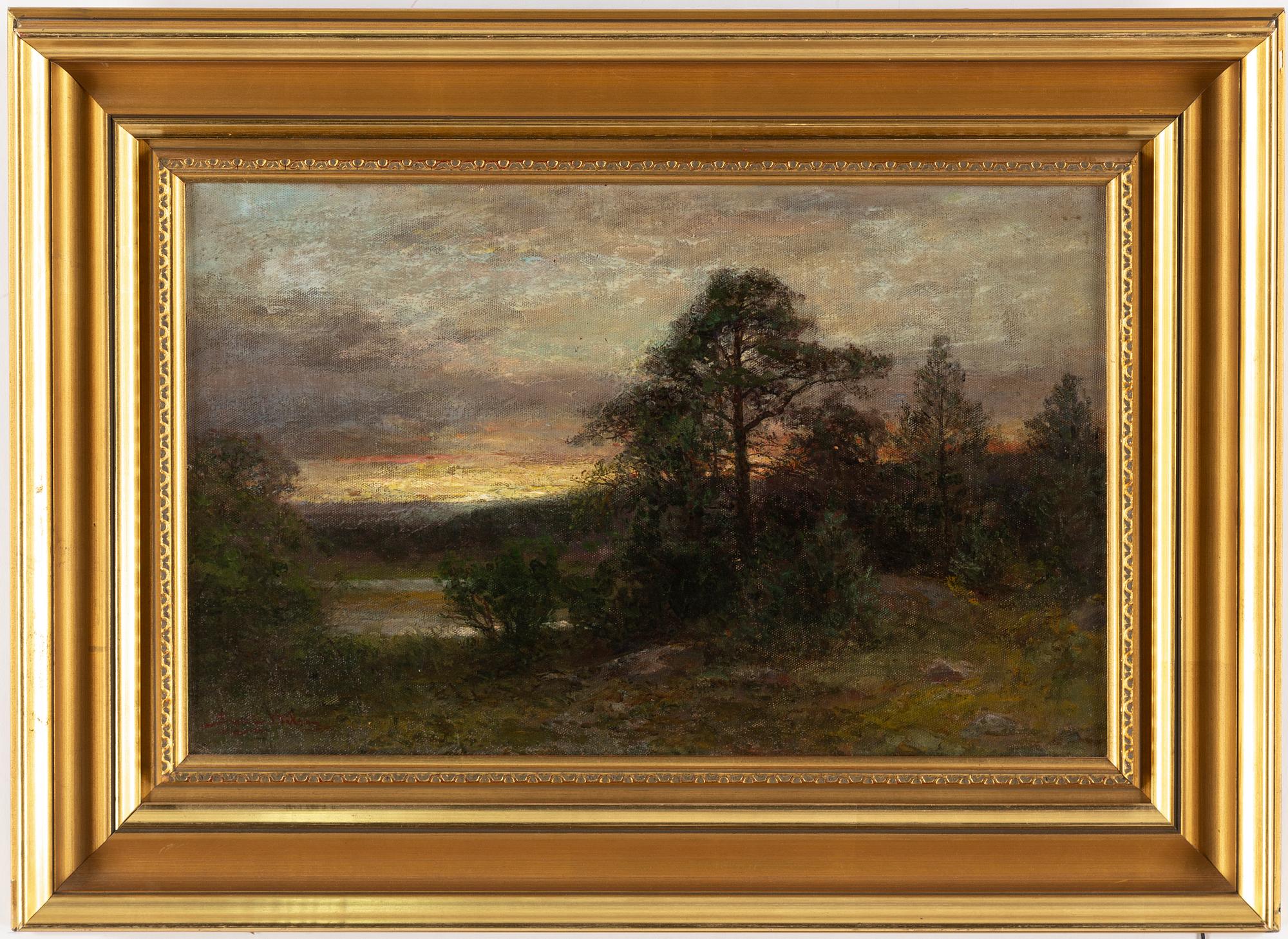 SEVERIN NILSON, oil on canvas/paper-panel, signerad.