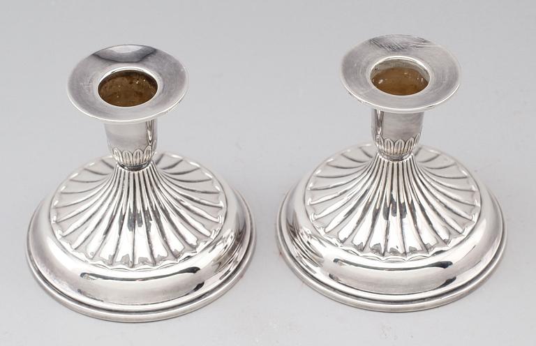 LJUSSTAKAR, 1 par, silver, Ceson, Göteborg 1983.