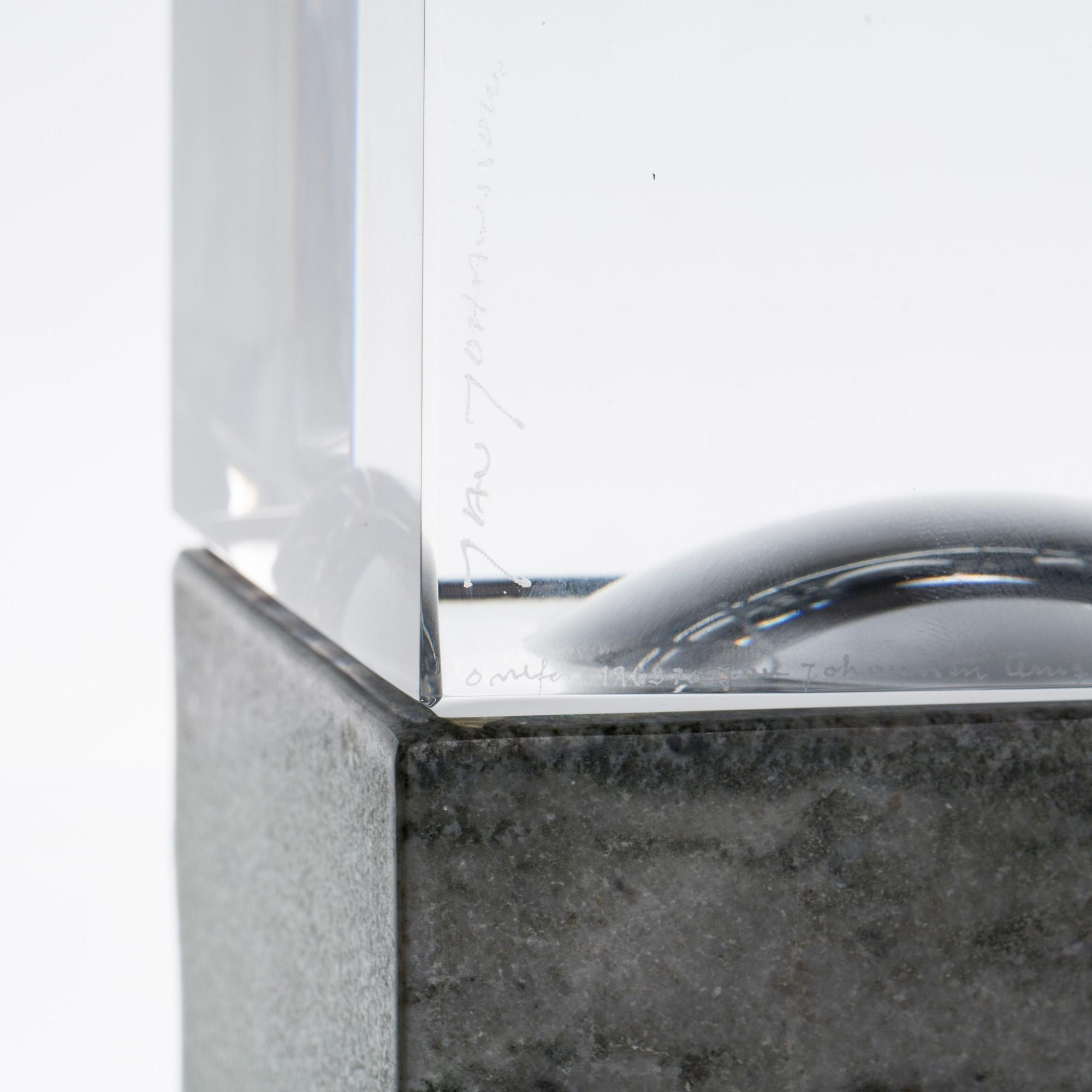 SKULPTUR, glas, Jan Johansson, Orrefors 2001.