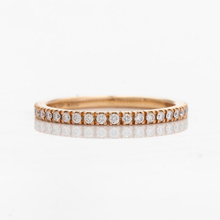 Bulgari, sormus, puoliallianssi, 18K kultaa ja timantteja.