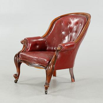 A late 19th century lounge chair.