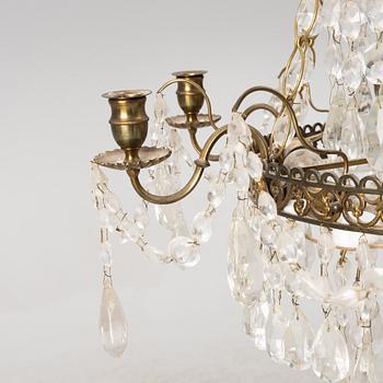 Chandelier, Gustavian style, mid-20th century.