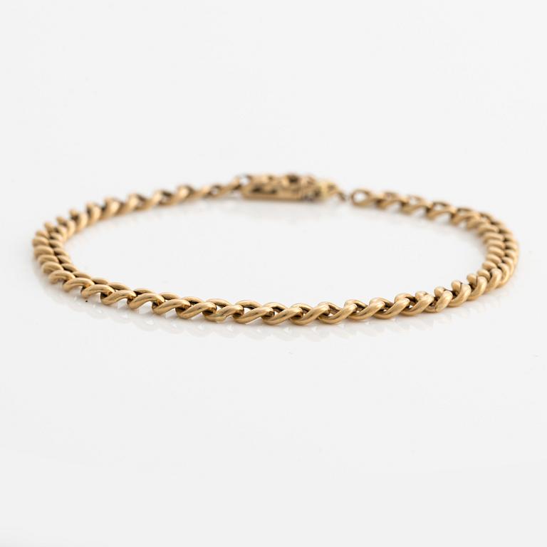 Bracelet, curb chain, 18K gold.