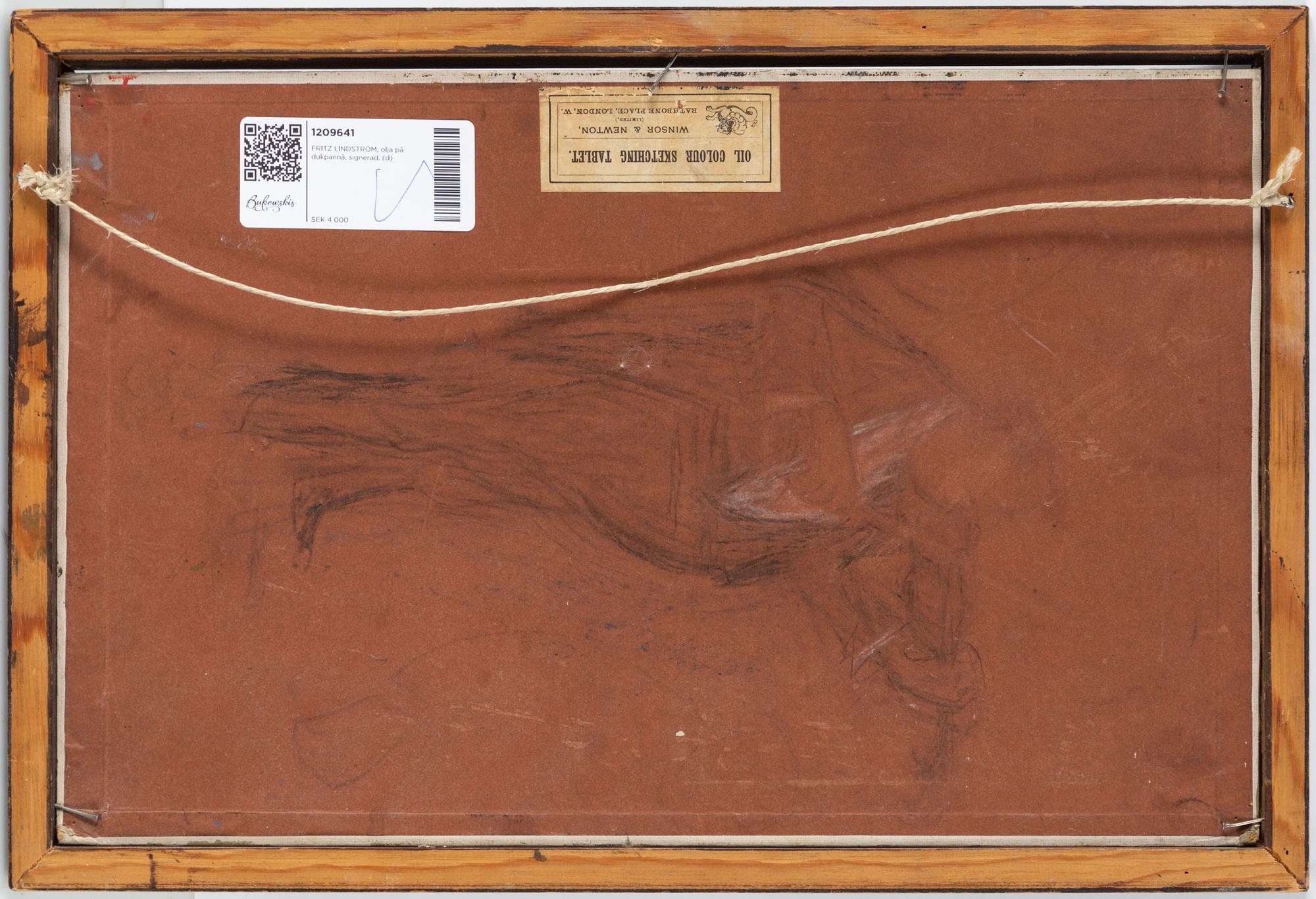 FRITZ LINDSTRÖM, oil on canvas/paper panel, signed.