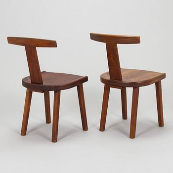 Olavi Hänninen, tuoleja, 6 st, "T-tuoli" (Juha), Huonekalu Mikko Nupponen Oy, 1950-luku.