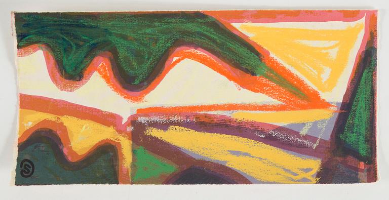 LENNART RODHE, pastel on papper, signed with monogram.