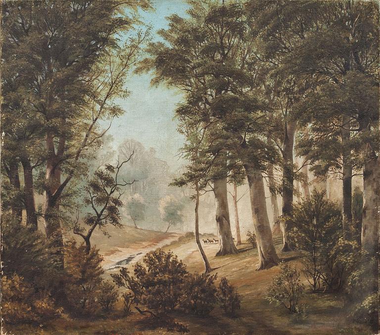 OKÄND KONSTNÄR, olja på duk, signerad A Fagerberg? 1800-talets slut/omkring 1900.