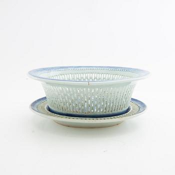 Galleried bowl China 19th century porcelain.