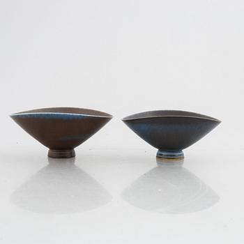 Berndt Friberg, two stoneware bowls, Gustavsberg Studio 1964-1965.