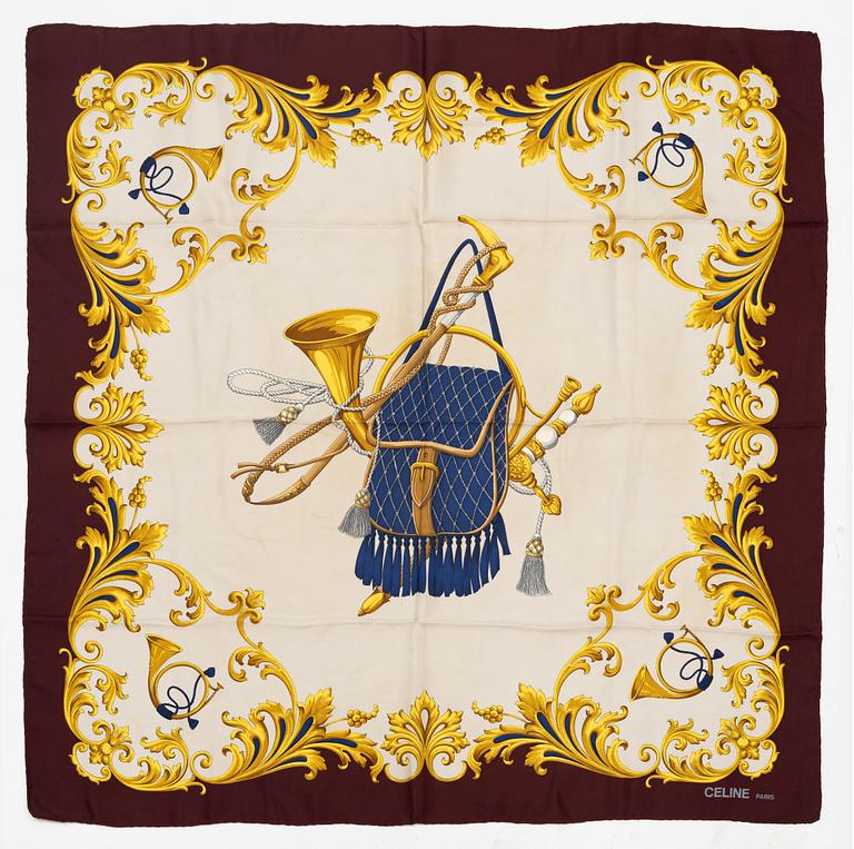 Céline, two silk scarves.