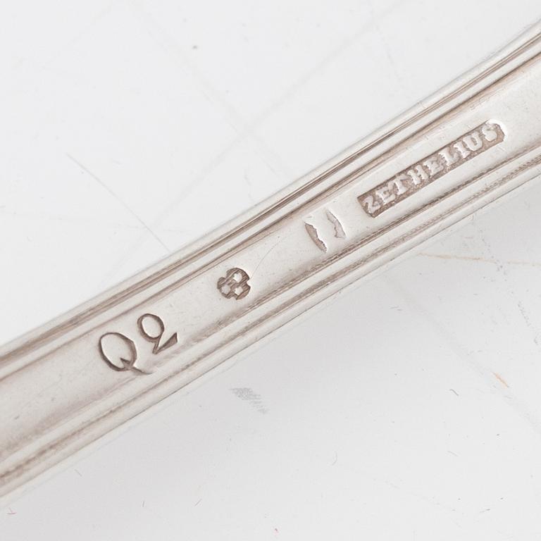 Pehr Zethelius, matskedar, 6 st, silver, Stockholm 1798.