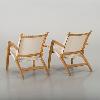 A PAIR OF ARMCHAIRS BY BILL POTTER FOR VEJLE MÖBELFABRIK, DENMARK.