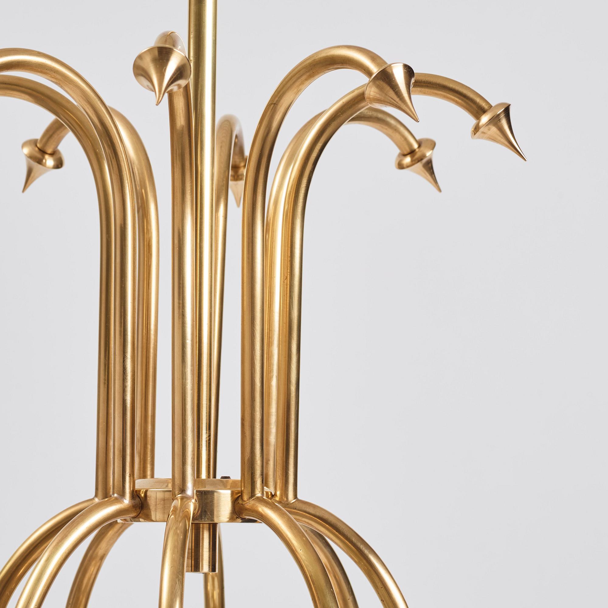 Björn Wiinblad, a  "Hurricane", chandelier, Denmark ca 1970.