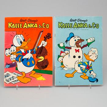 SERIETIDNINGAR, Kalle Anka, KOMPLETTA ÅRGÅNGAR 1960-64.