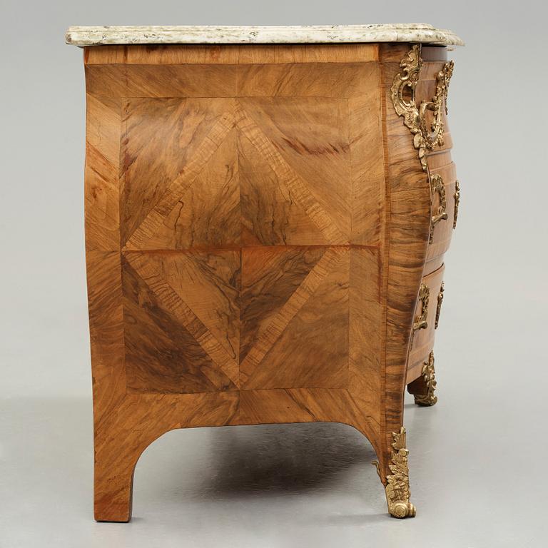 A Swedish Rococo commode by Christian Linning (master in Stockholm 1744-1779).