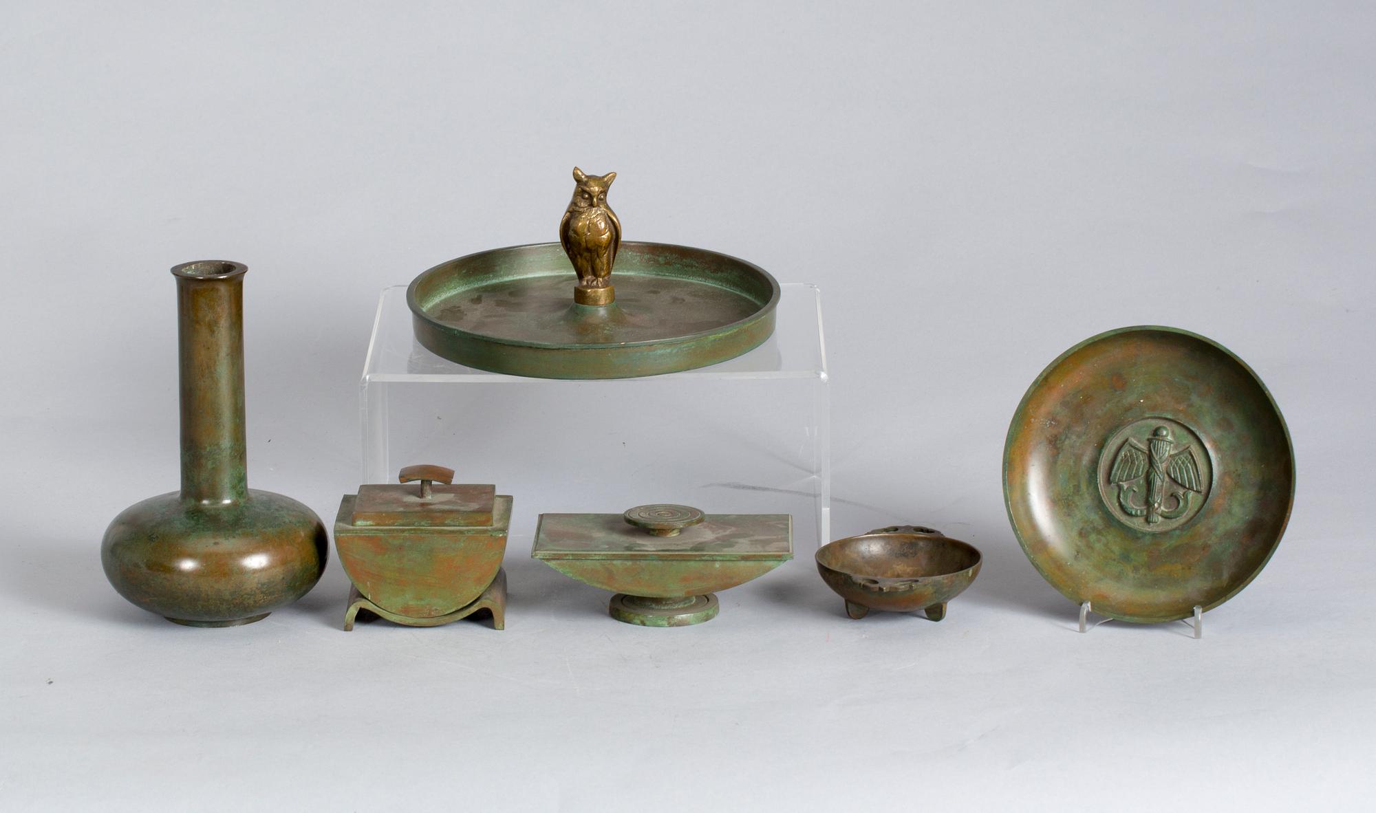 PARTI BRONS, 6 delar, brons, Sune Bäckström, 1900-talets första hälft.