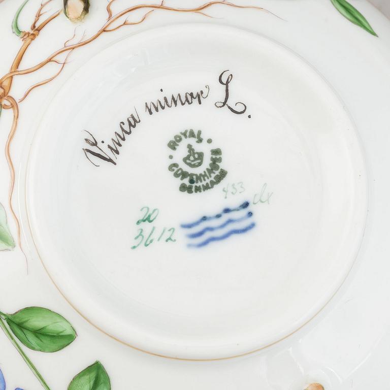 Royal Copenhagen, A 'Flora Danica' porcelain soup cup with saucer.