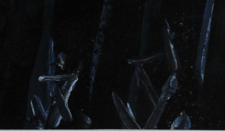 OKÄND KONSTNÄR, blandteknik, monogramsign.