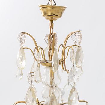 A Rococo style chandelier, Sweden, 20th Century.