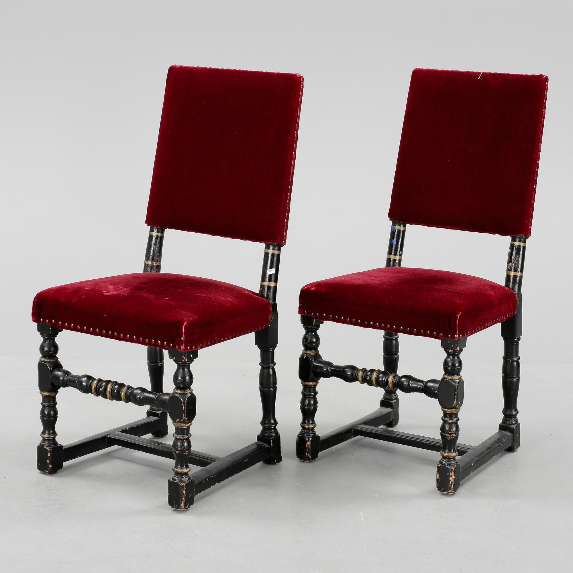 STOLAR, ett par, barock, 1700-tal.