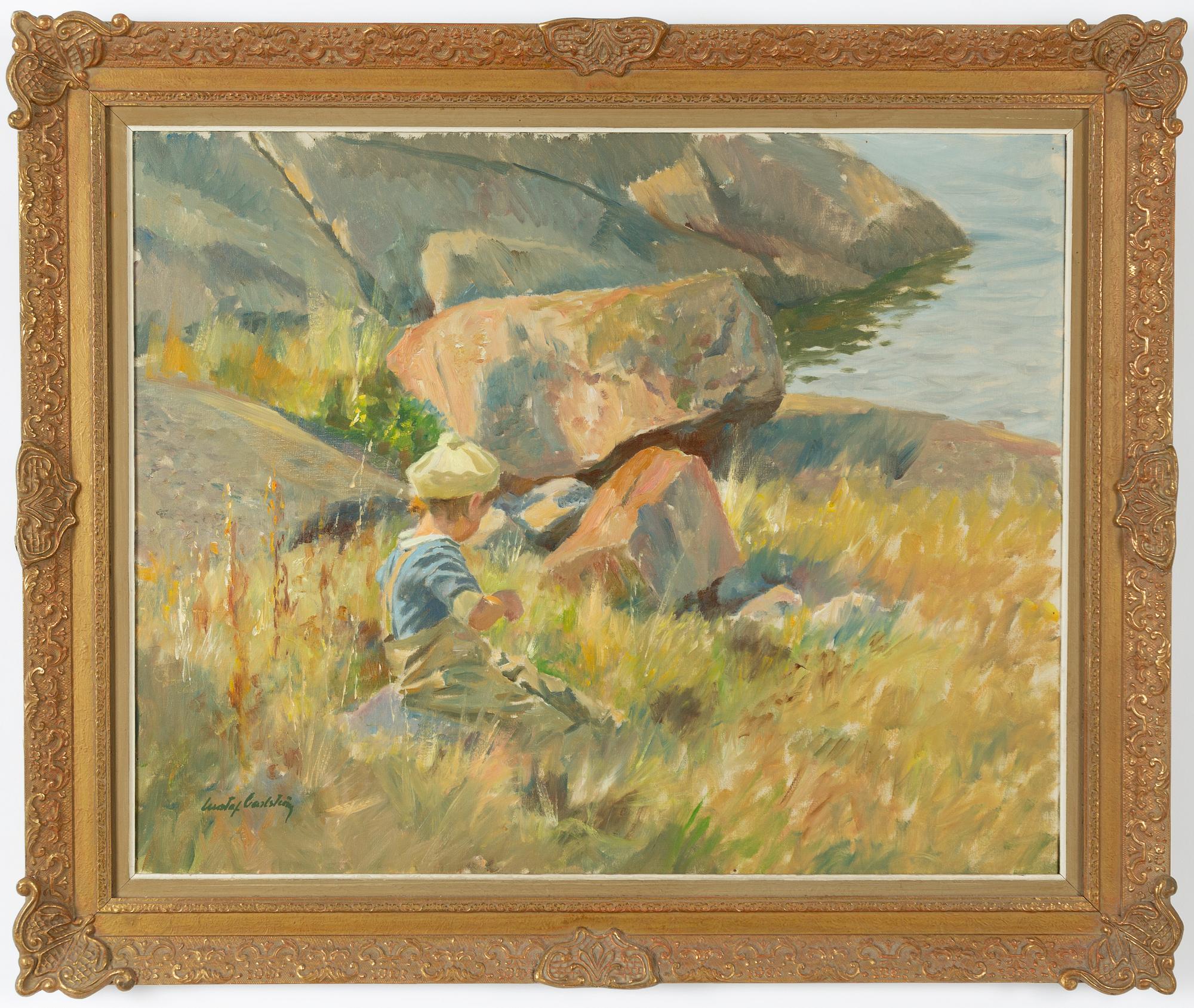 Gustaf Carlström, Pojke vid havsstrand.
