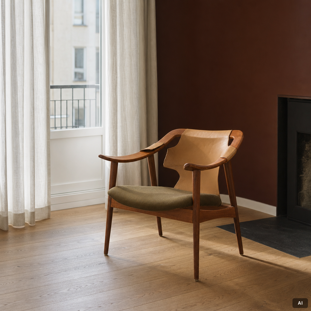 Arne Tideman Ruud, A model 3050 armchair, AS Inventar, Gjövik, 1960s.