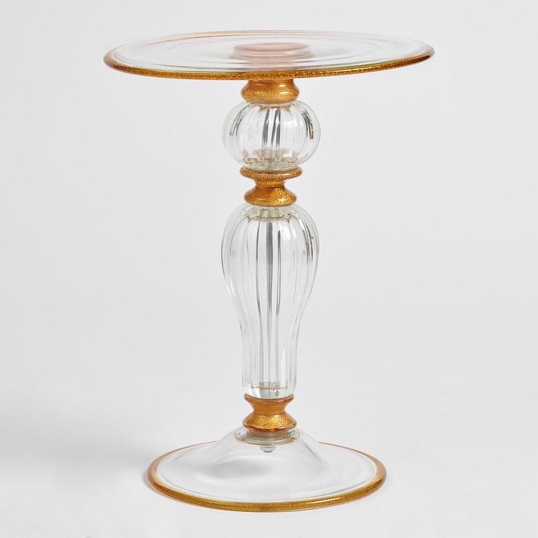 A glass side table, glass, Murano, Italy, 1995.