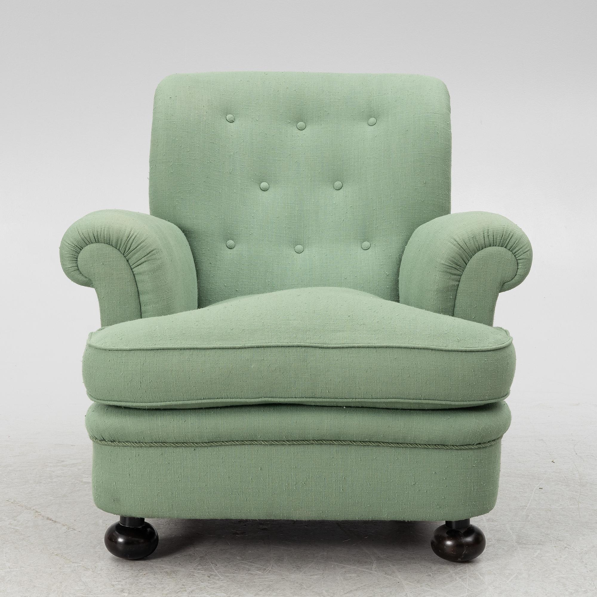 Josef Frank, a model 336 armchair, Firma Svenskt Tenn, Sweden.