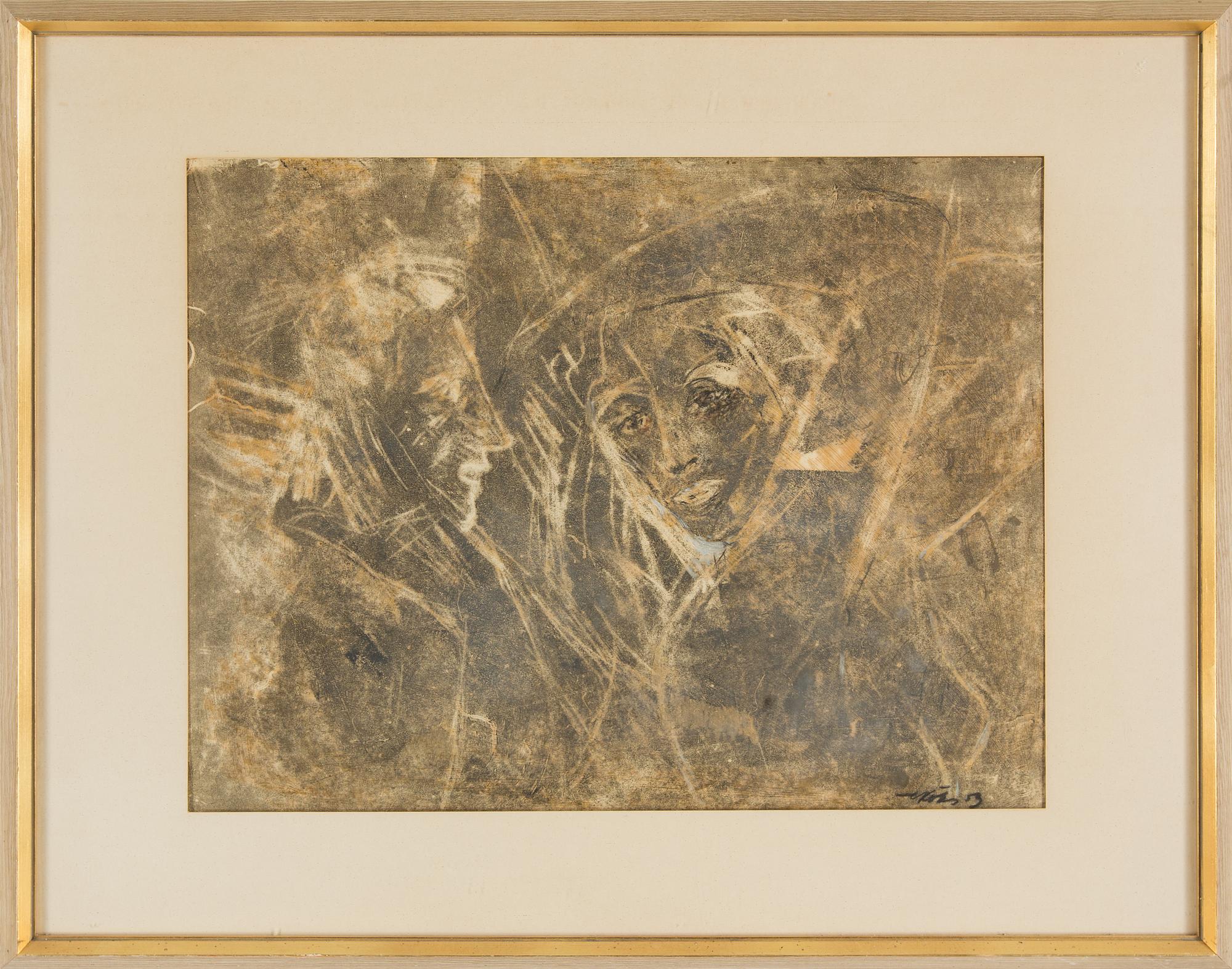 ENDEL KÖKS, mixed media, signed and dated -53.