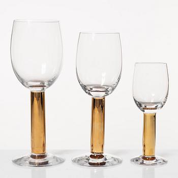 Gunnar Cyrén, a 36-piece glass service, 'Nobel', Orrefors.