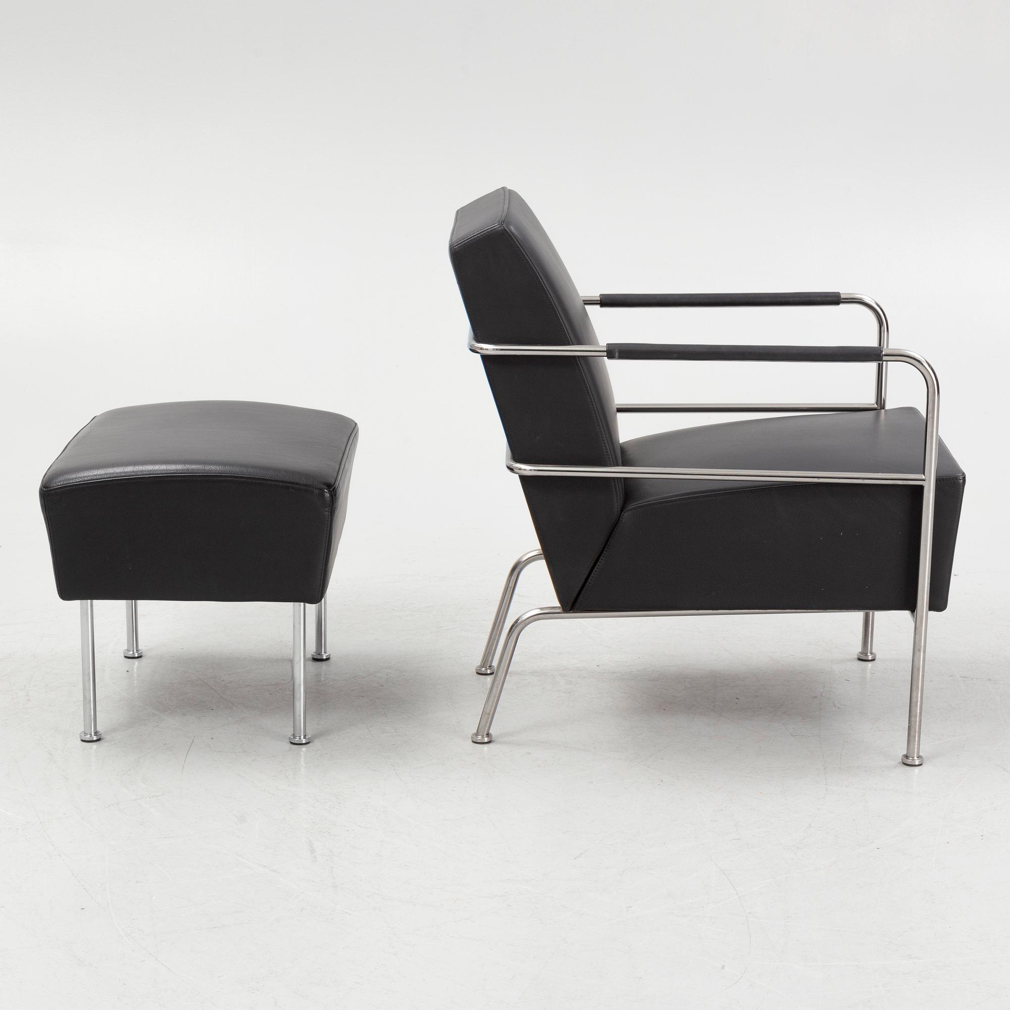 Gunilla Allard, fåtölj med fotpall, "Cinema", Lammhults.