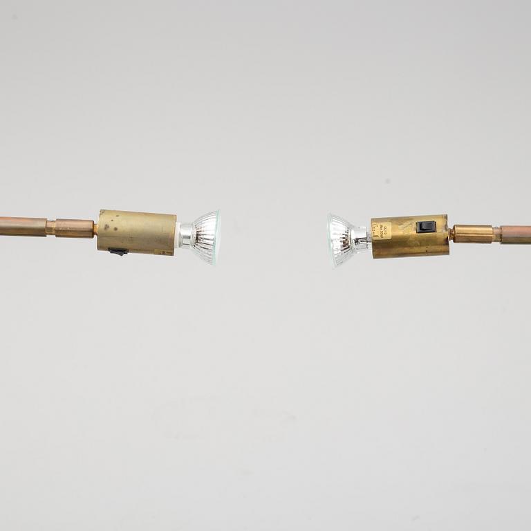 Jonas Bohlin, a pair of 'Galaxy' brass floor lights, Örsjö Belysning.