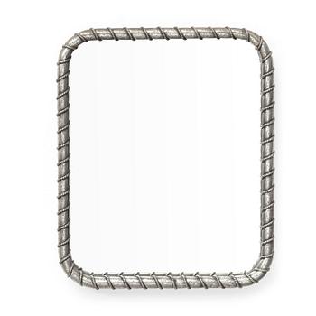 A pewter framed wall / table mirror probably by Estrid Ericson, Svenskt Tenn, Sweden 1956.