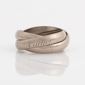 Cartier, ring, "Trinity", 18K vitguld, med etui.