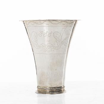 A Swedish silver beaker, mark of Johan Wennerwall, Gothenburg 1761.