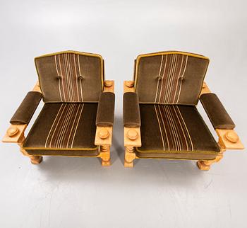 Armchairs, a pair, Denmark, 1970s.