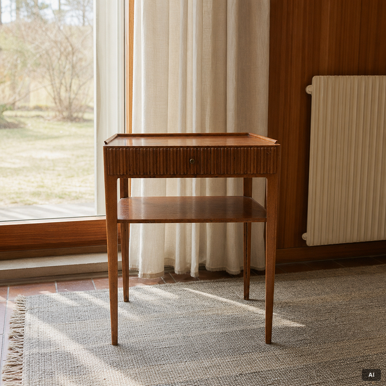 Axel Einar Hjorth, a rare "Anette" bedside table, Nordiska Kompaniet, 1945.