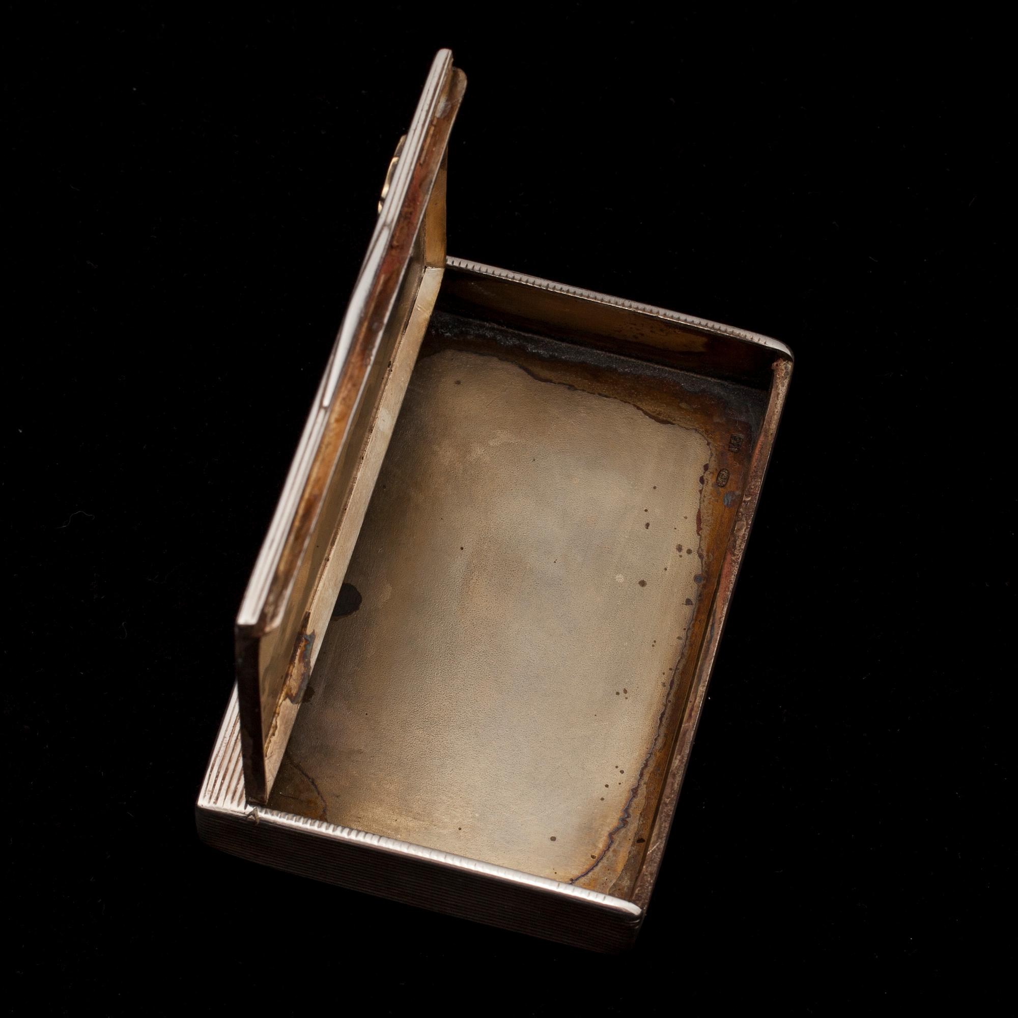 CIGARETTETUI, silver, Konstantin Skvortchov, Moskva, Ryssland, 1900-talets början.