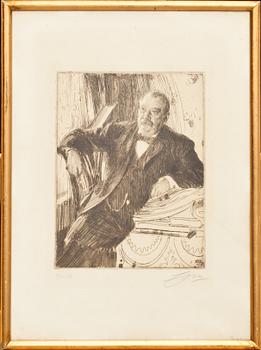 ANDERS ZORN, etsning, signerad, utförd 1899.