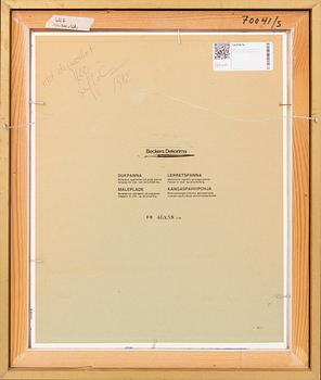 Leif Johansson, olja på pannå signerad och daterad 82.