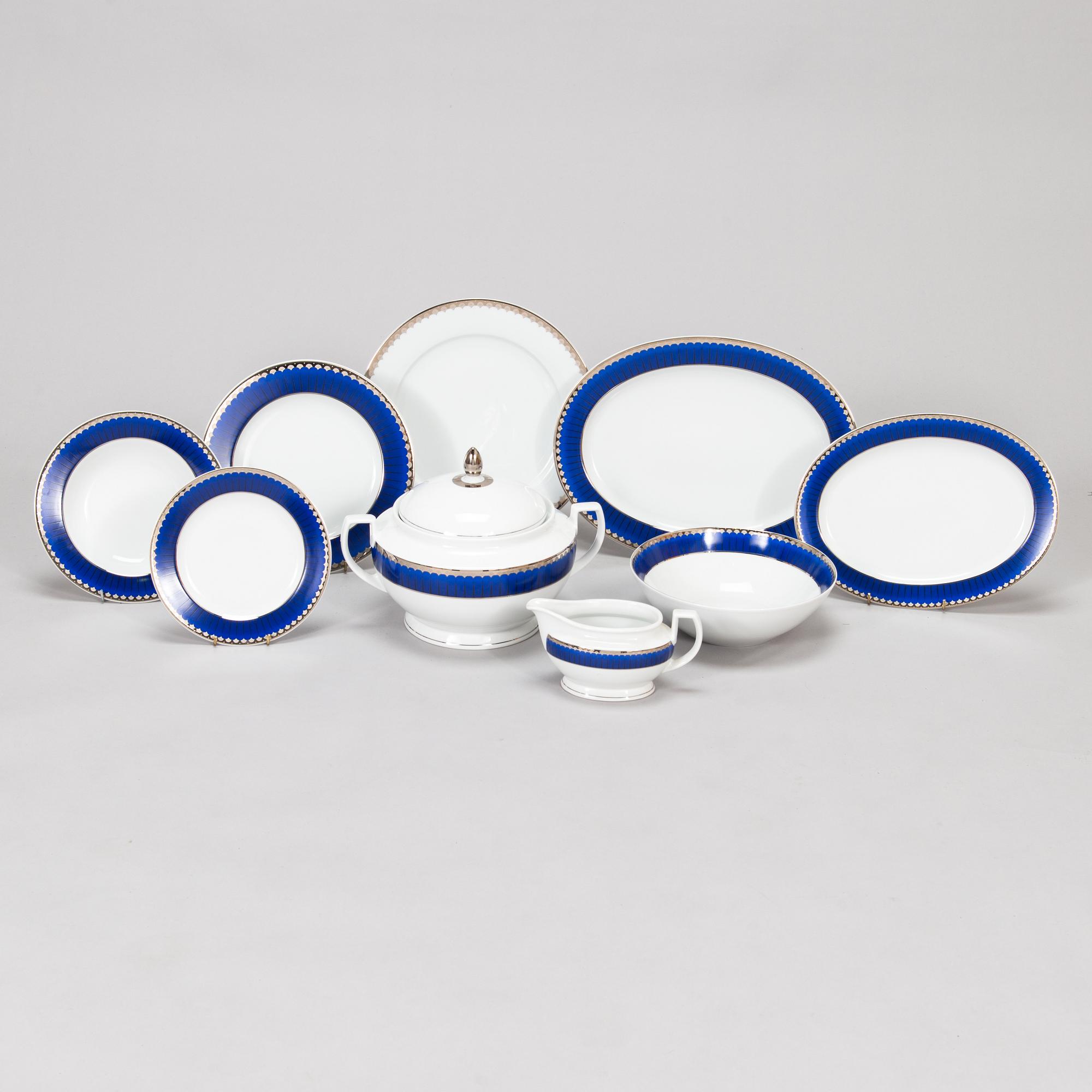 Sigvard Bernadotte, servis, 53 delar, porslin, Millenium design, 2000.