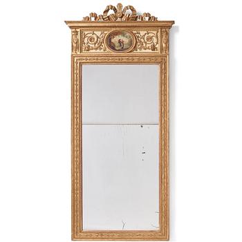 88. A large late Gustavian mirror, late 18th century attributed to P Ljung.