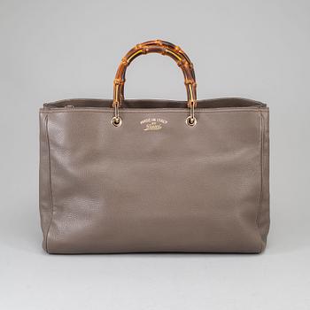 GUCCI, väska, "Large Bamboo Leather Shopper".