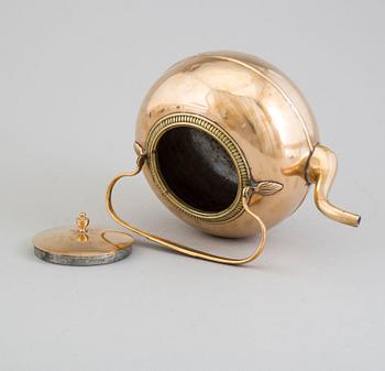 a brass teapot 'Nr 1* Skultuna 1846.